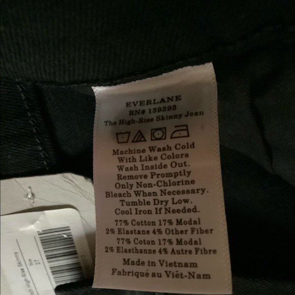 NWT Everlane Authentic Stretch High Rise Skinny Ankle Size 27 - Picture 6 of 6